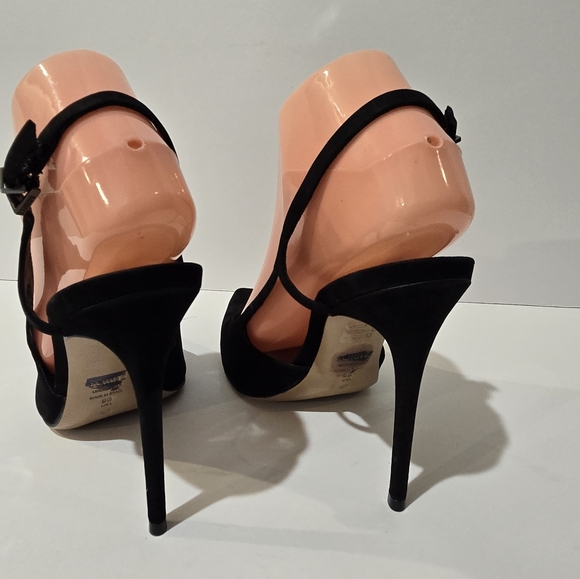 SCHUTZ Black Suede Slingback Stilhetto Heels Shoes 9 - Picture 9 of 10